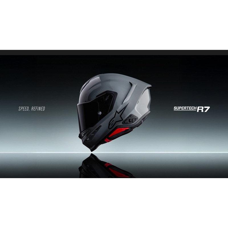 Casco integrale da moto Alpinestars S-R7 Solid grigio