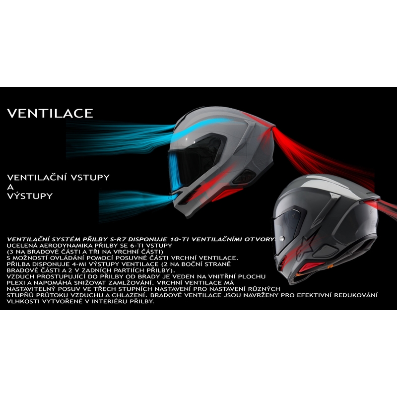 Casco integrale da moto Alpinestars S-R7 Solid grigio