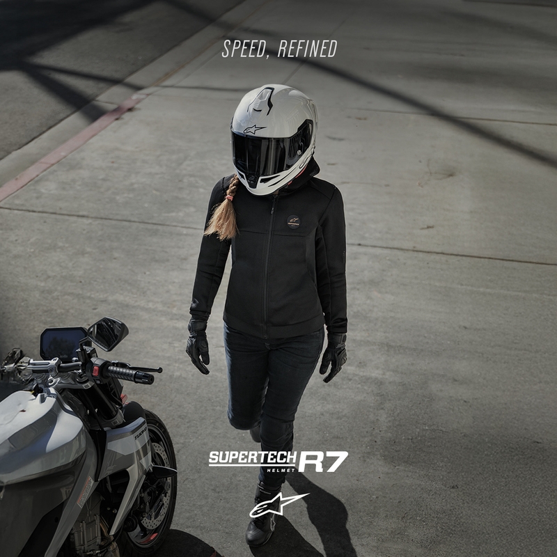 Casco integrale da moto Alpinestars S-R7 Solid bianco