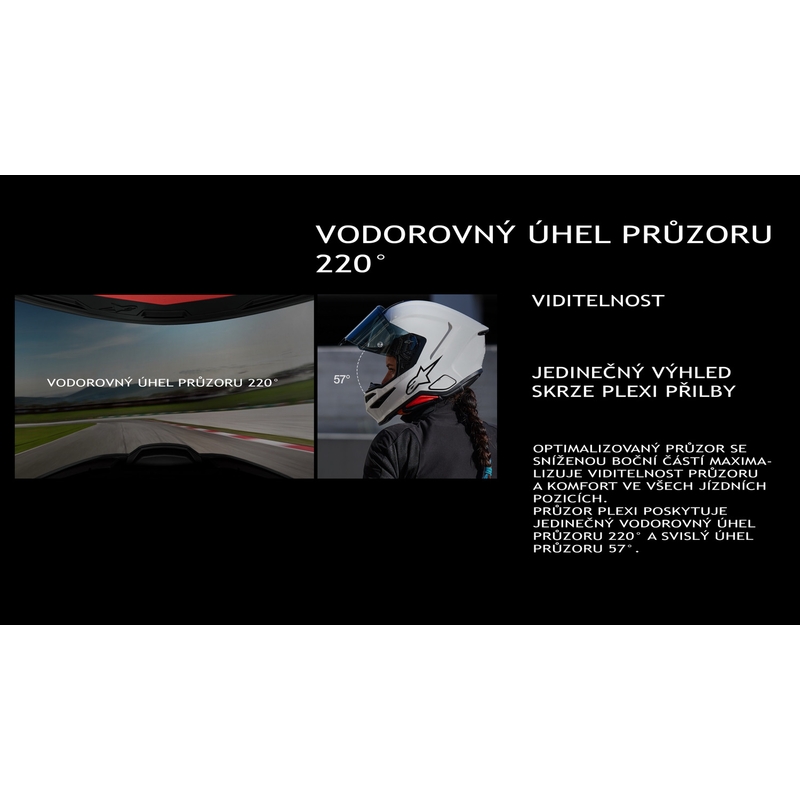 Casco integrale da moto Alpinestars S-R7 Solid bianco