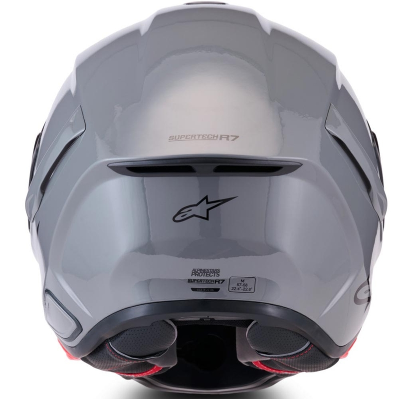 Casco integrale da moto Alpinestars S-R7 Solid grigio