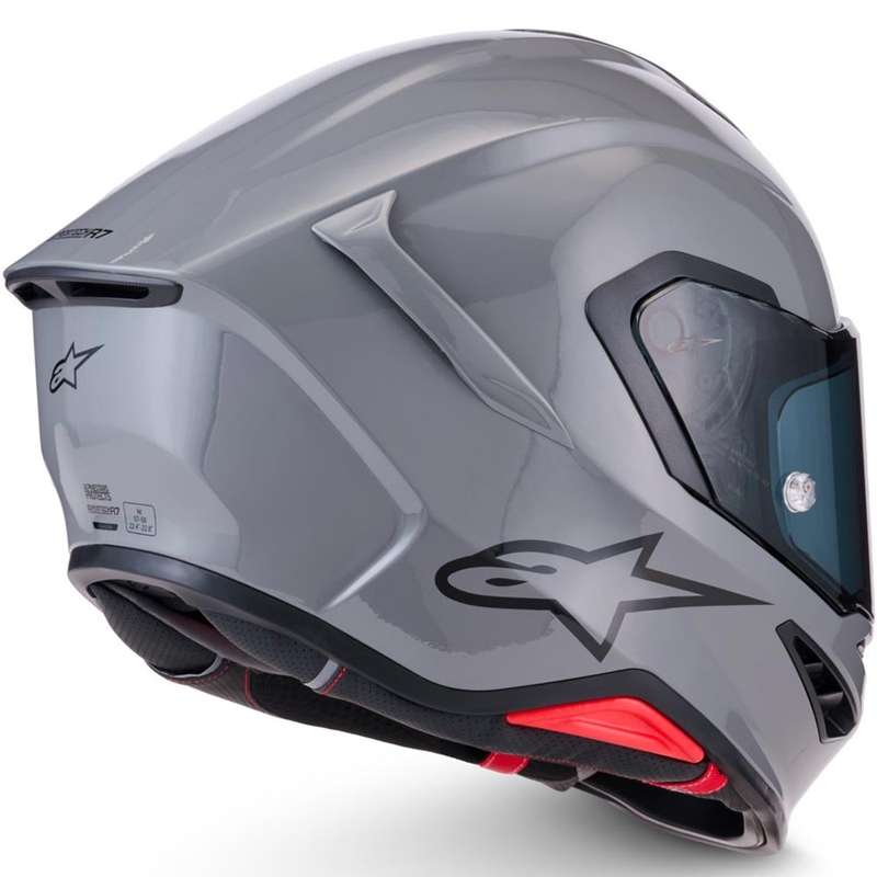 Casco integrale da moto Alpinestars S-R7 Solid grigio