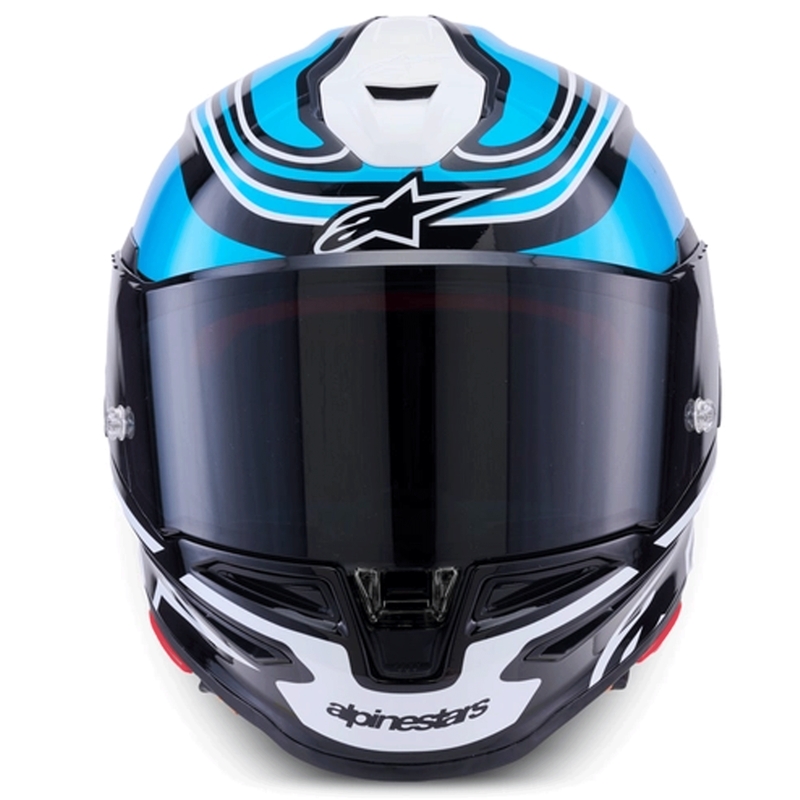 Casco integrale da moto Alpinestars S-R7 Zeal nero-blu-rosa fluo-bianco