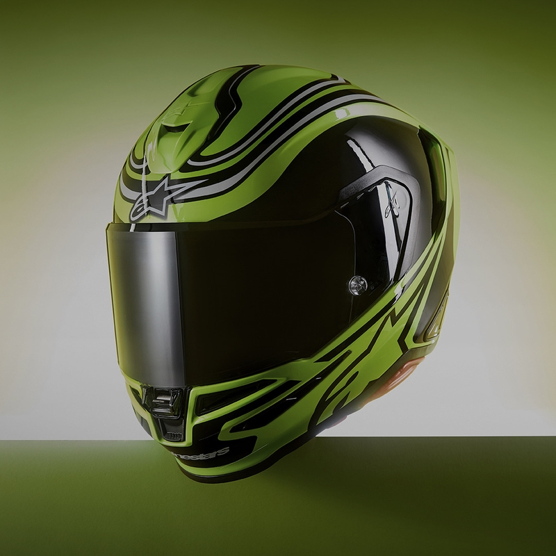 Casco integrale da moto Alpinestars S-R7 Zeal giallo fluo-nero-bianco