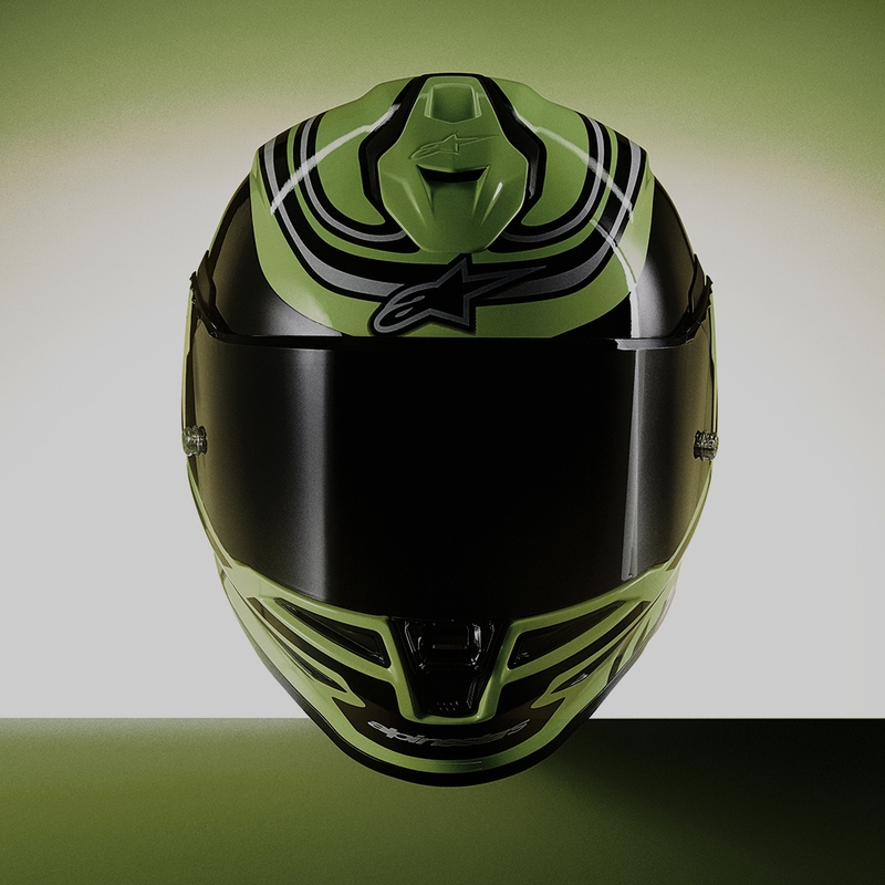 Casco integrale da moto Alpinestars S-R7 Zeal giallo fluo-nero-bianco