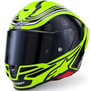 Casco integrale da moto Alpinestars S-R7 Zeal giallo fluo-nero-bianco