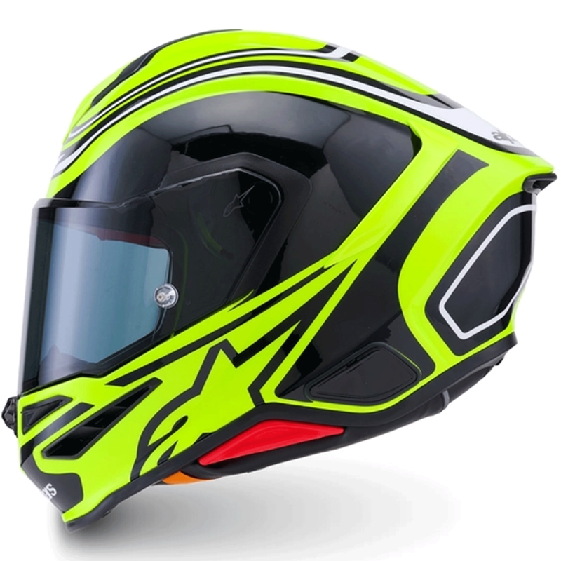 Casco integrale da moto Alpinestars S-R7 Zeal giallo fluo-nero-bianco