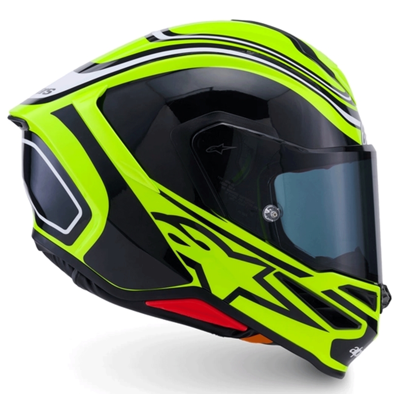 Casco integrale da moto Alpinestars S-R7 Zeal giallo fluo-nero-bianco
