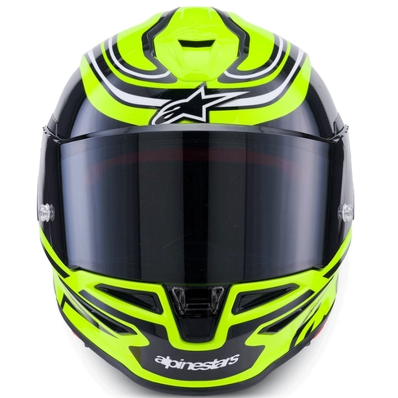 Casco integrale da moto Alpinestars S-R7 Zeal giallo fluo-nero-bianco