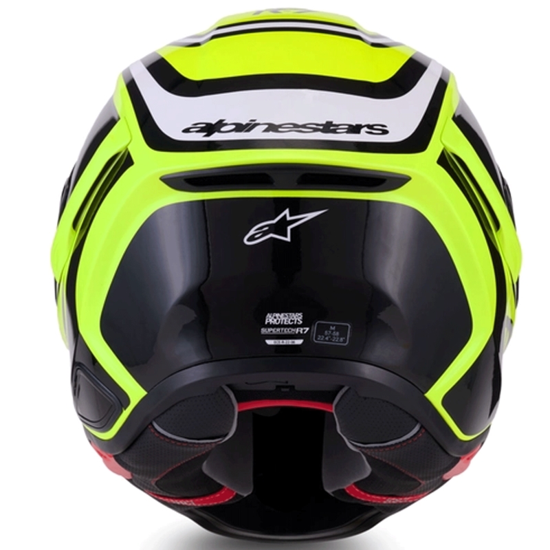 Casco integrale da moto Alpinestars S-R7 Zeal giallo fluo-nero-bianco