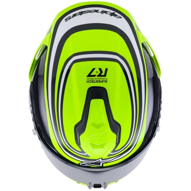 Casco integrale da moto Alpinestars S-R7 Zeal giallo fluo-nero-bianco