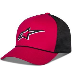 Cappellino da camionista Alpinestars Ageless Shadow rosso-nero
