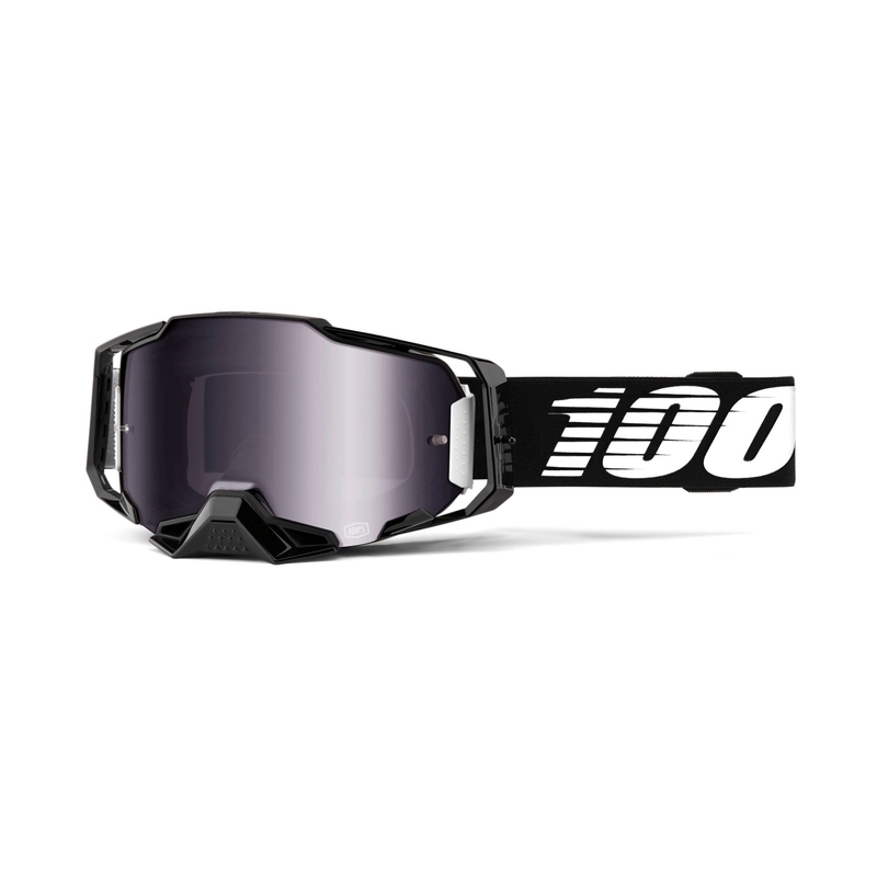 Occhiali da motocross 100% ARMEGA nero (plexi argento)