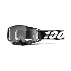 Occhiali da motocross 100% ARMEGA nero (plexi trasparente)