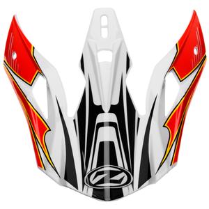 Visiera per caschi ZED X1.9 e X1.9D bianco-nero-rosso-giallo
