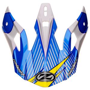 Visiera per caschi ZED X1.9 e X1.9D bianco-blu-giallo-nero