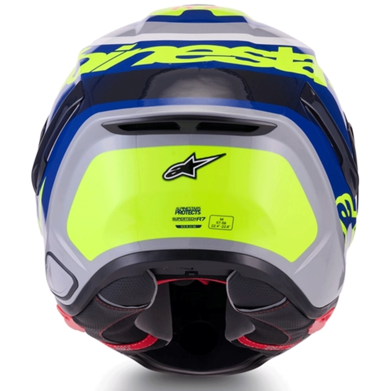 Casco integrale da moto Alpinestars S-R7 Lumen argento-nero-rosa-giallo fluo