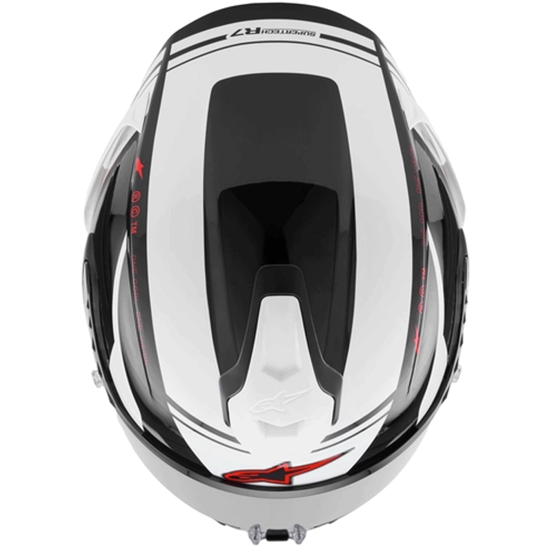 Casco integrale da moto Alpinestars S-R7 A-Core nero-bianco-rosso