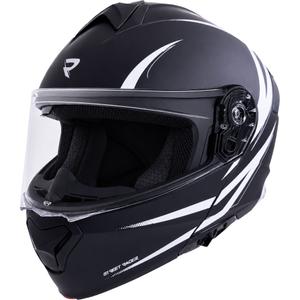 Casco da moto modulare Street Racer Fury nero opaco-bianco - campione