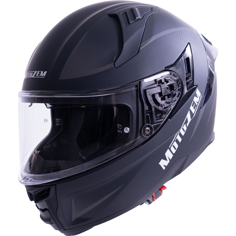 Casco integrale da moto MotoZem Guardian nero opaco - campione