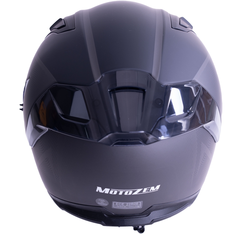 Casco integrale da moto MotoZem Guardian nero opaco - campione