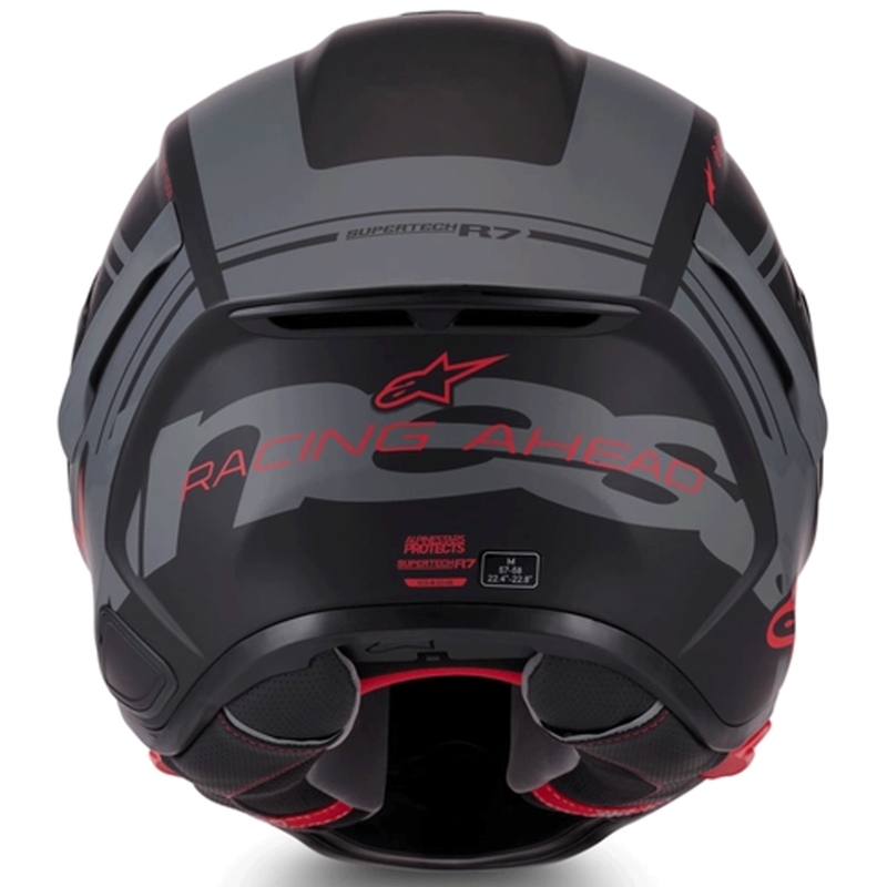 Integrální helma na motorku Alpinestars S-R7 A-Core černo-šedo-červená matná