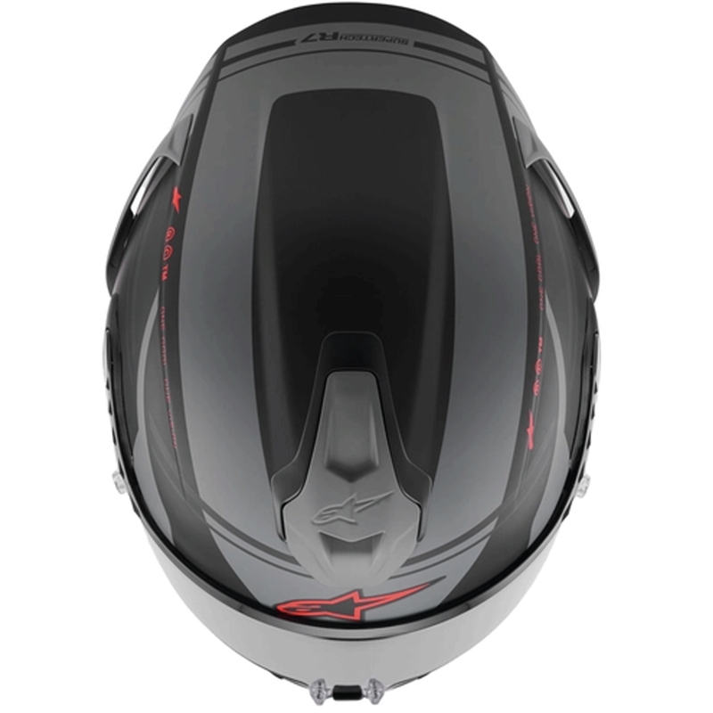 Integrální helma na motorku Alpinestars S-R7 A-Core černo-šedo-červená matná
