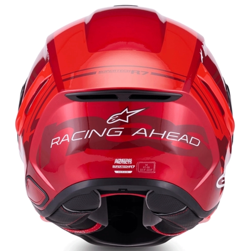 Casco integrale da moto Alpinestars S-R7 A-Core rosso-bianco