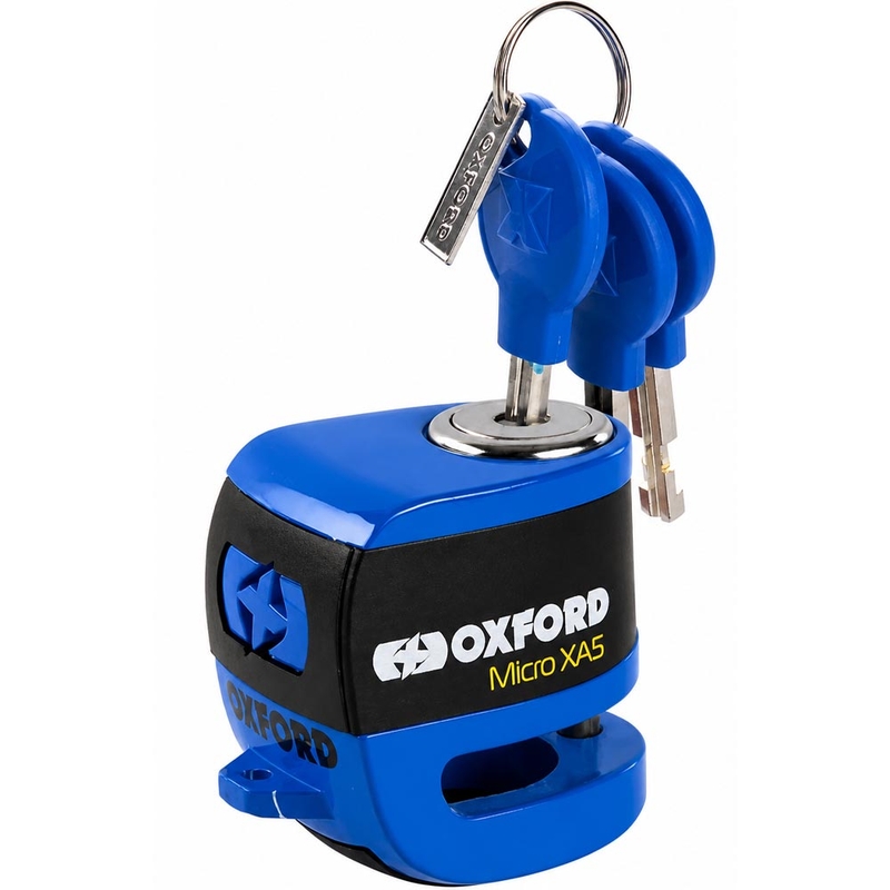 Blocco freno a disco Oxford Micro XA5 - Edizione limitata blu
