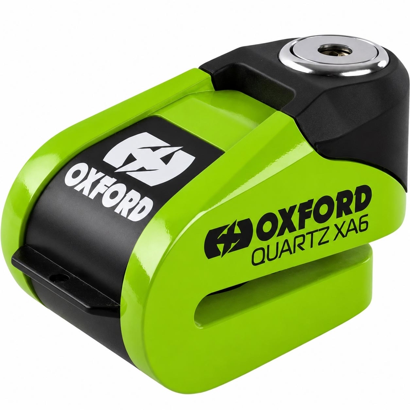Sistema di bloccaggio freno a disco Oxford Quartz Alarm XA6 - Edizione limitata verde