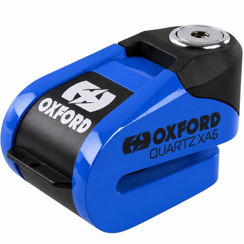 Sistema di bloccaggio freno a disco Oxford Quartz Alarm XA6 - Edizione limitata blu