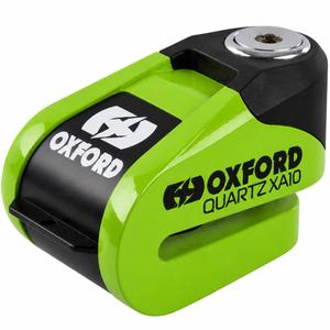 Blocco freno a disco Oxford Quartz Alarm XA10 - Edizione limitata verde