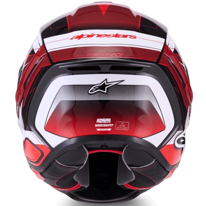 Casco integrale da moto Alpinestars S-R7 Kinetis nero-rosso-bianco