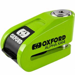 Antifurto per freno a disco Oxford Alpha Alarm XA14 - Edizione limitata verde
