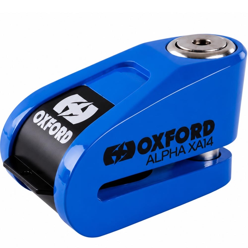 Antifurto per freno a disco Oxford Alpha Alarm XA14 - Edizione limitata blu