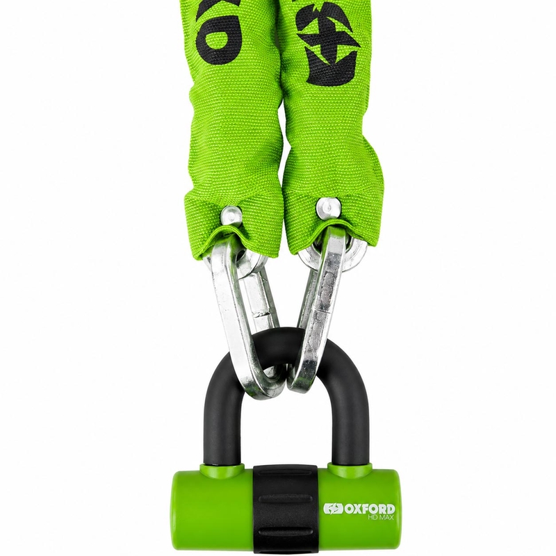 Lucchetto a catena per moto Oxford HD - edizione limitata verde