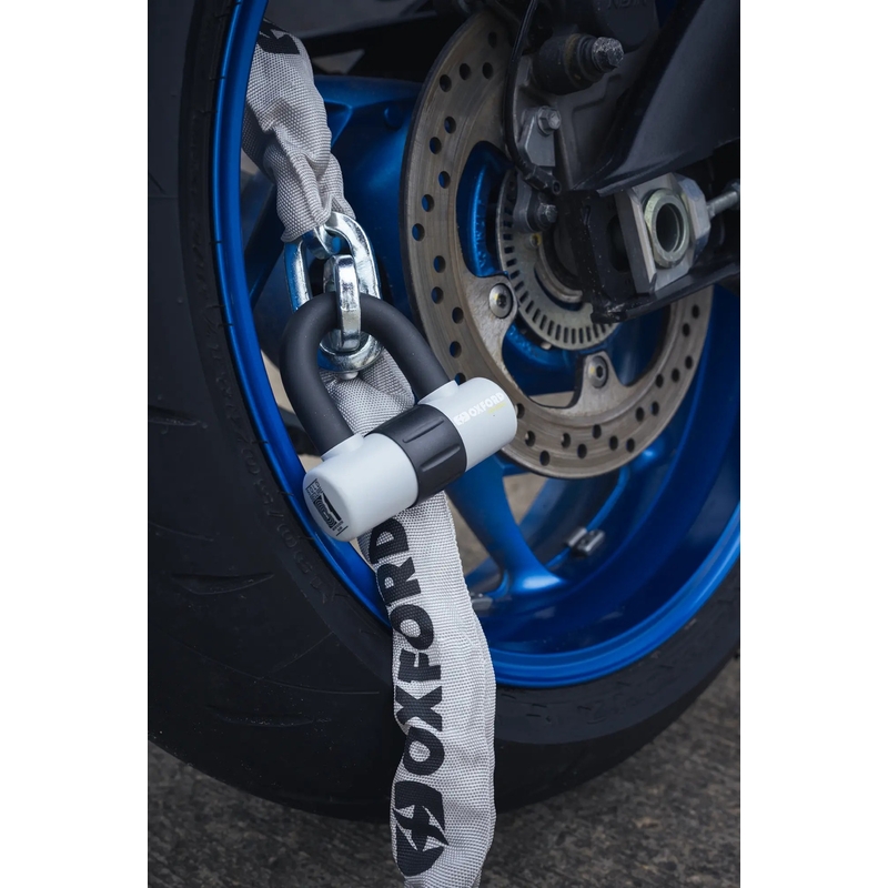 Lucchetto a catena per moto Oxford HD - edizione limitata grigia