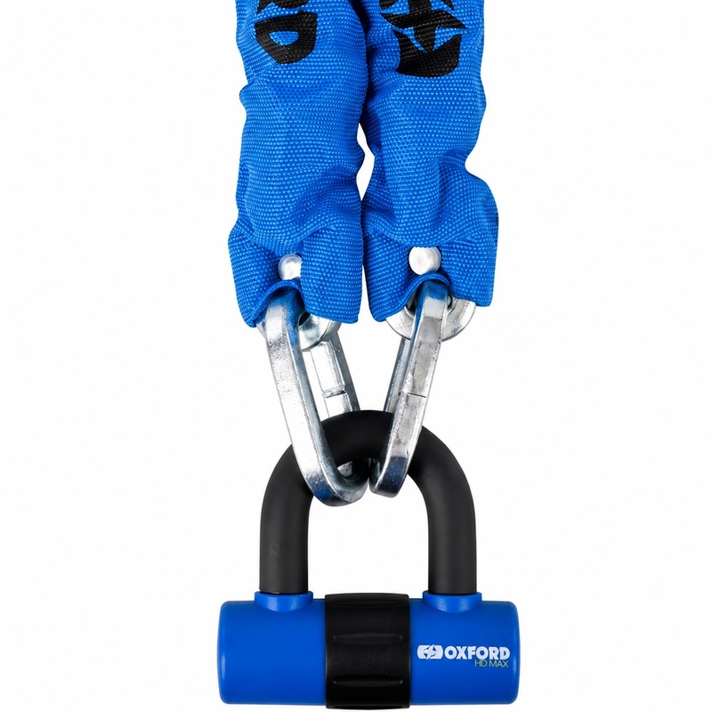 Lucchetto a catena per moto Oxford HD - edizione limitata blu