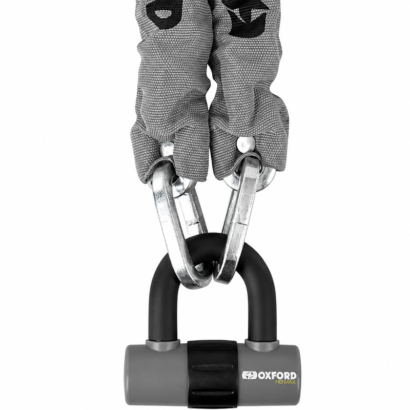 Lucchetto a catena per moto Oxford HD - edizione limitata grigia