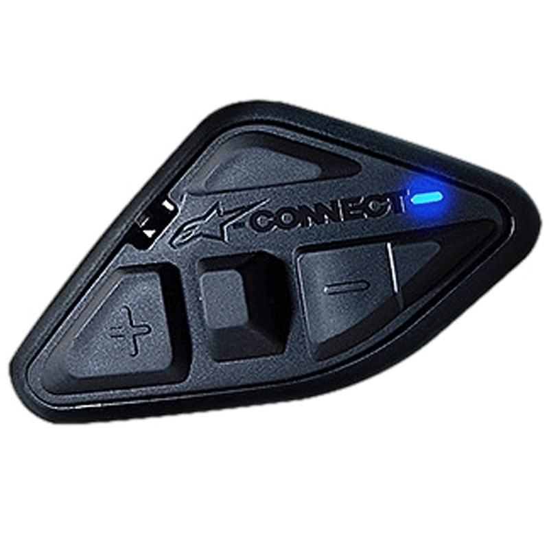 Interfono Bluetooth per moto Alpinestars A-CONNECT, sistema nero.
