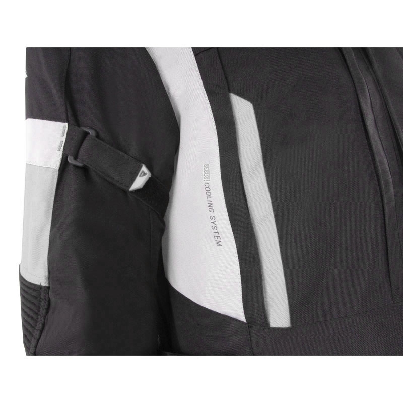 Giacca da motociclista Street Racer Hilax nera-grigio chiaro