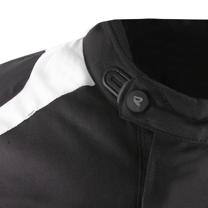 Giacca da motociclista Street Racer Hilax nera-grigio chiaro