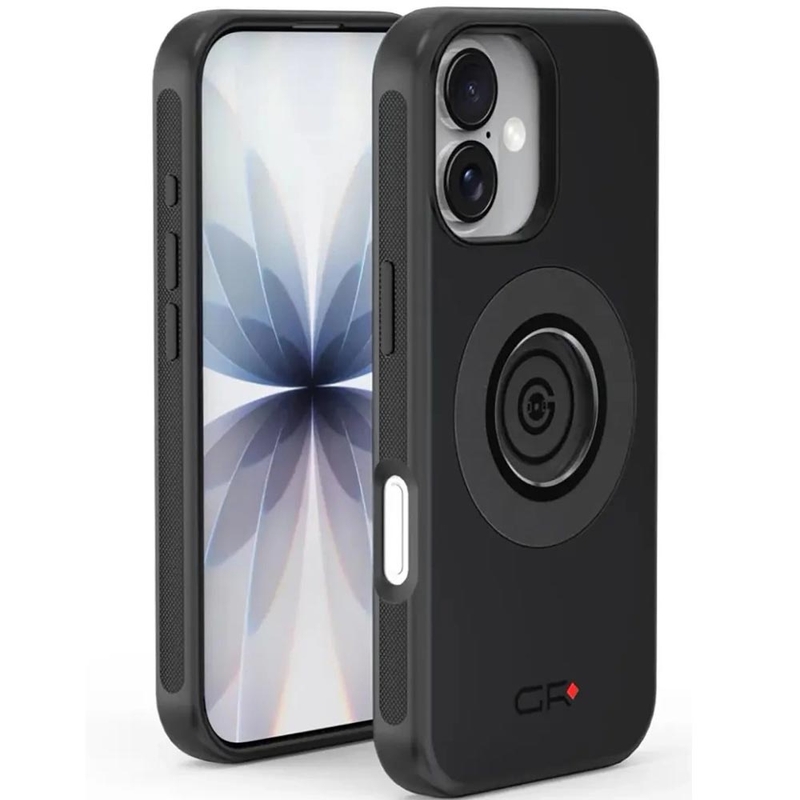 Cover a sgancio rapido per Apple iPhone 16 Plus GRxplore, colore nero.