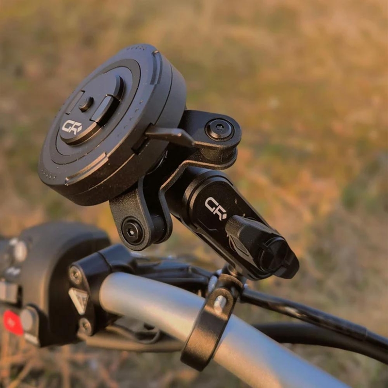 Supporto per telefono da manubrio per moto con smorzatore di vibrazioni in poliammide 3D GRxplore MT6 nero