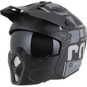 Casco modulare da moto Cassida Cross Country Code nero opaco-grigio scuro-grigio chiaro