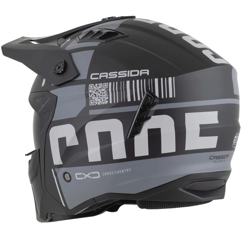 Casco modulare da moto Cassida Cross Country Code nero opaco-grigio scuro-grigio chiaro