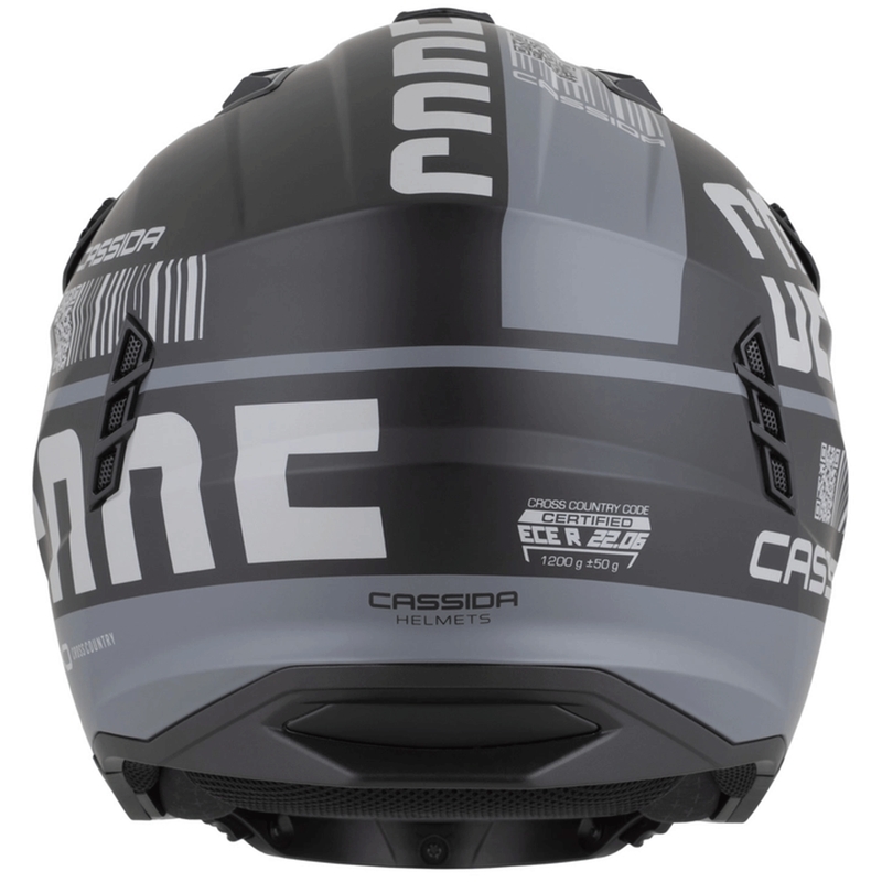 Casco modulare da moto Cassida Cross Country Code nero opaco-grigio scuro-grigio chiaro