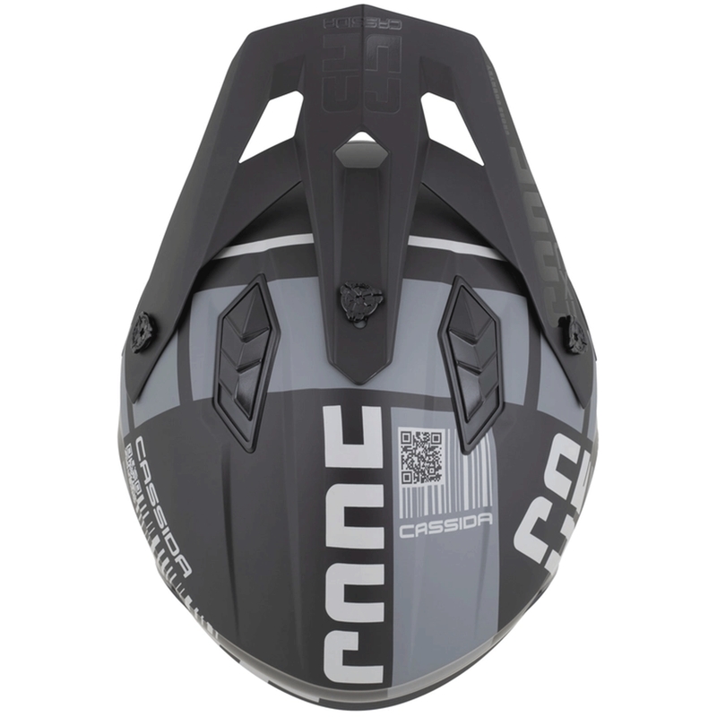 Casco modulare da moto Cassida Cross Country Code nero opaco-grigio scuro-grigio chiaro
