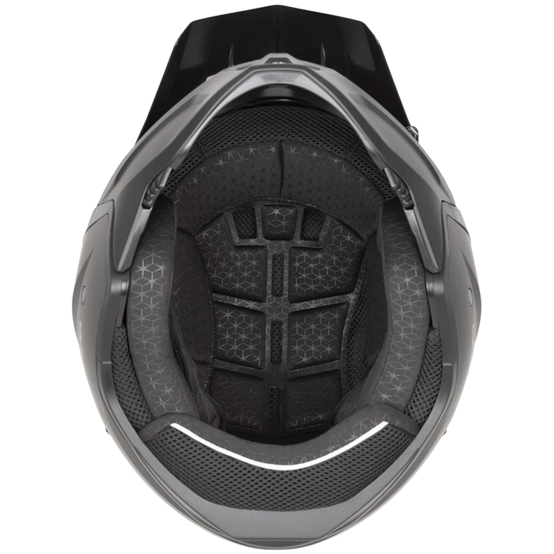 Casco modulare da moto Cassida Cross Country Code nero opaco-grigio scuro-grigio chiaro