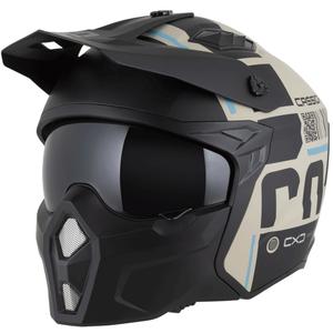 Casco modulare da moto Cross Country Code sabbia opaca-nero azzurro